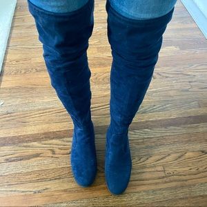 Blue Knee / Thigh High Flat Boots